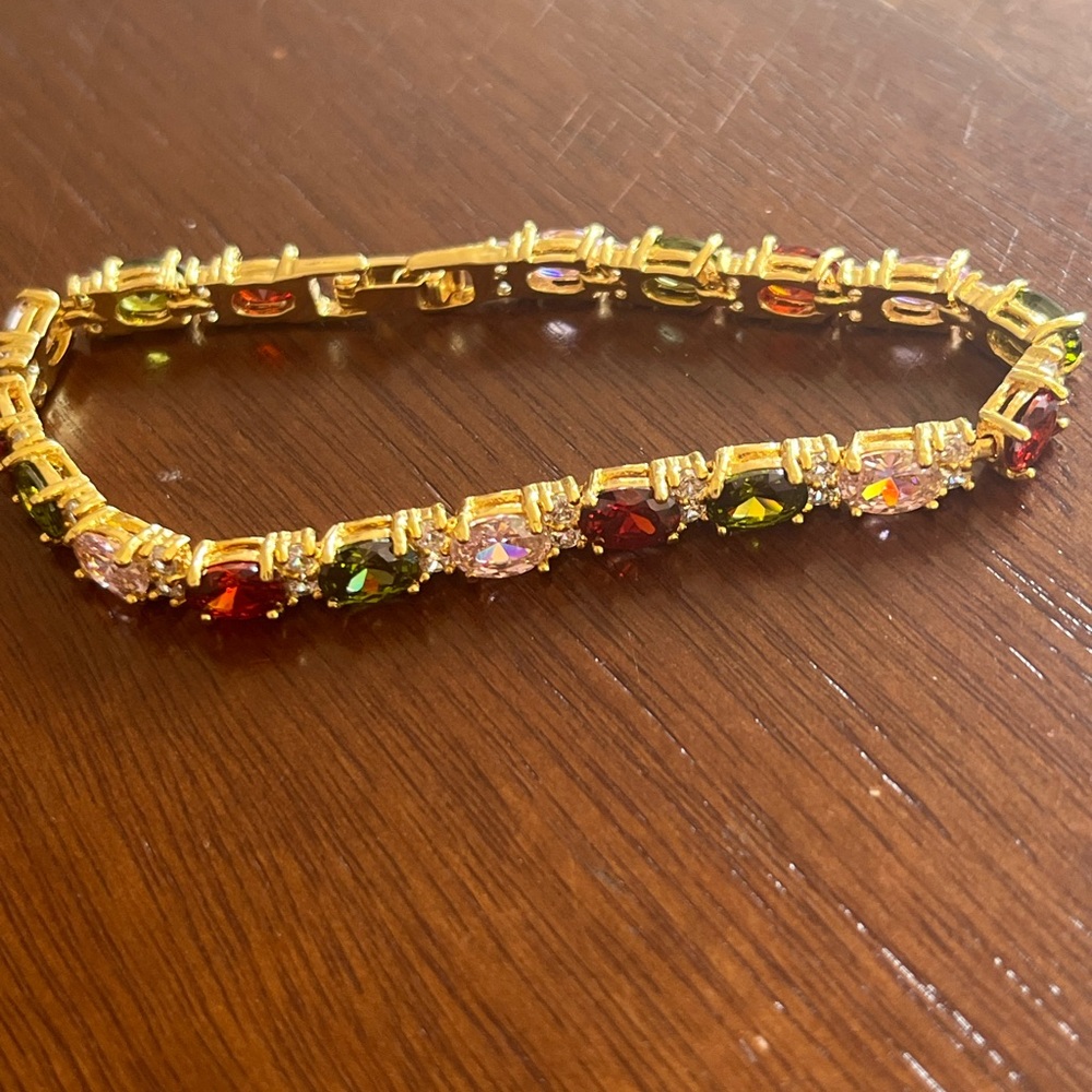 Elegant Multicolor Gemstone Bracelet